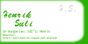 henrik suli business card